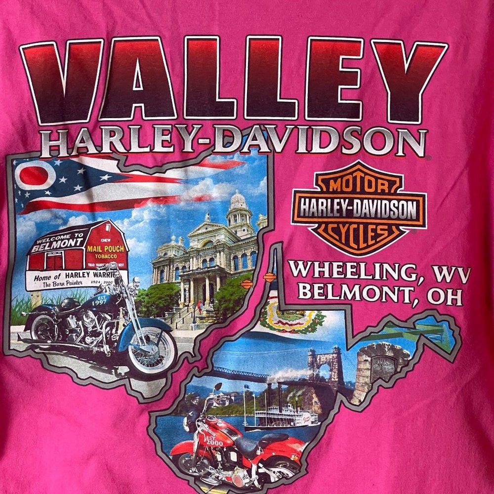 Pink Valley Harley-Davidson t-shirt medium